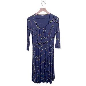 BODEN long sleeve cotton geometric pattern dress 8